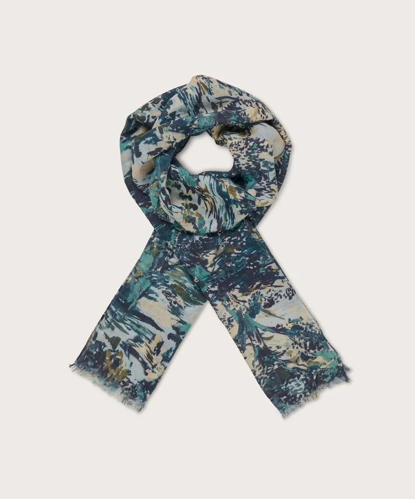 1009630 MaAssana Scarf - Teal Print