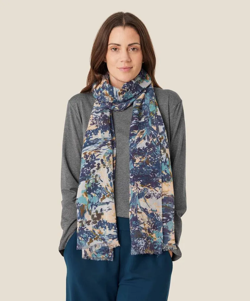 1009630 MaAssana Scarf - Teal Print