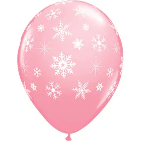 11 inch SNOWFLAKES-A- ROUND - PINK (6 PK)