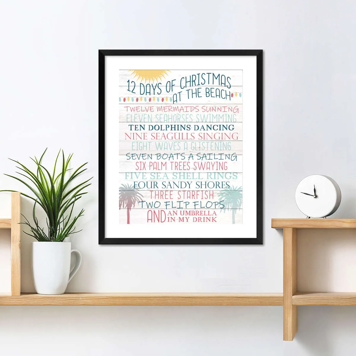 12 Days Of Christmas At The Beach Wall Art