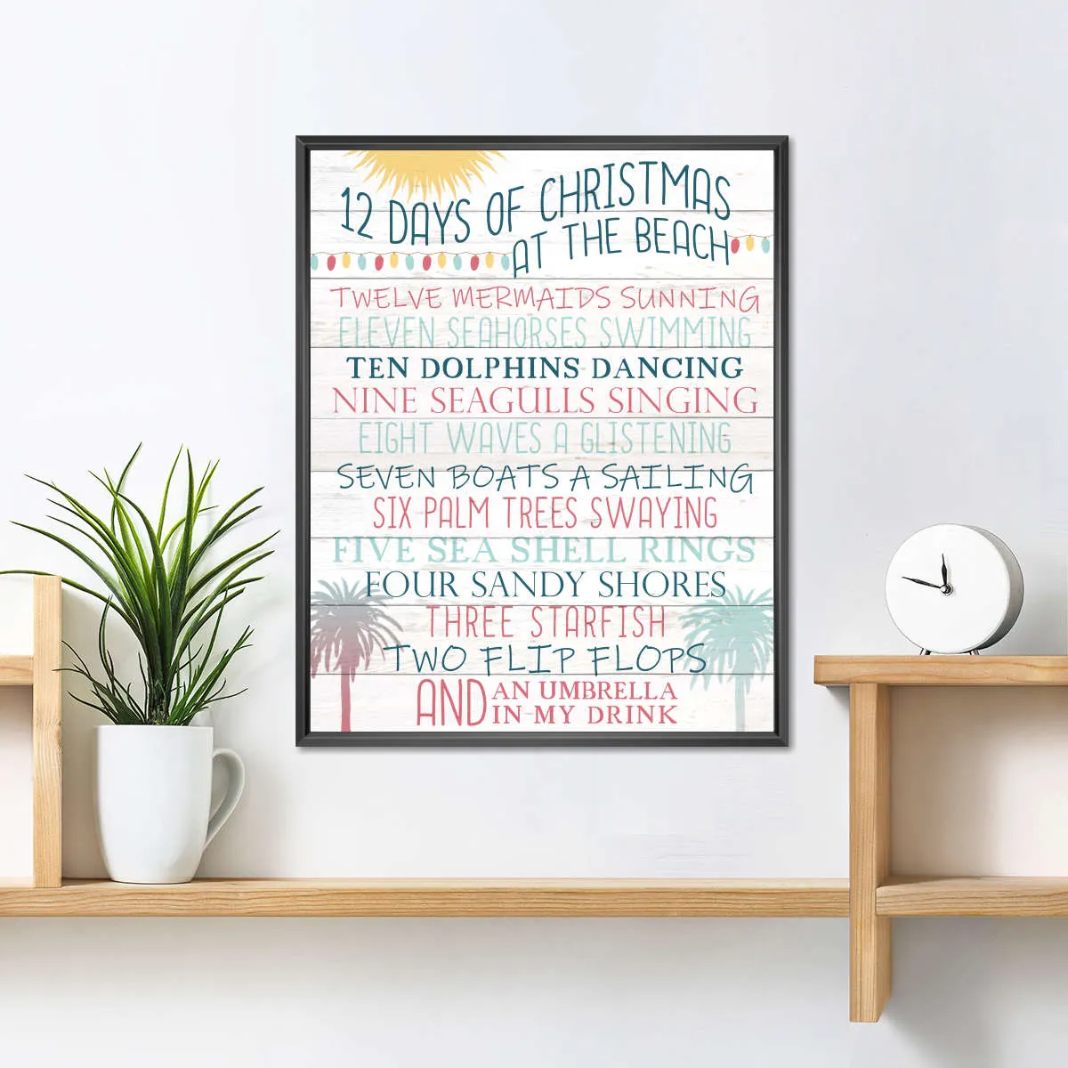 12 Days Of Christmas At The Beach Wall Art