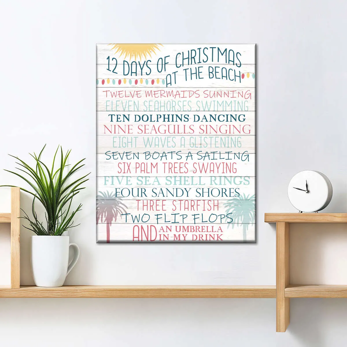 12 Days Of Christmas At The Beach Wall Art