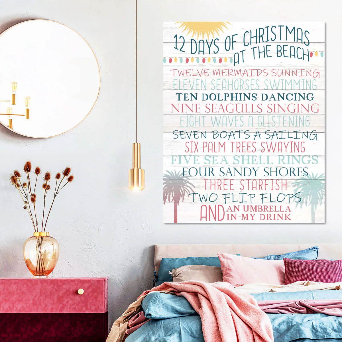 12 Days Of Christmas At The Beach Wall Art