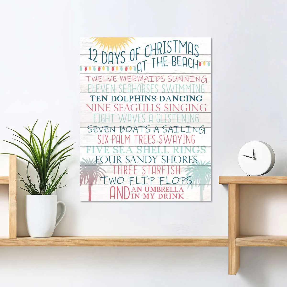 12 Days Of Christmas At The Beach Wall Art