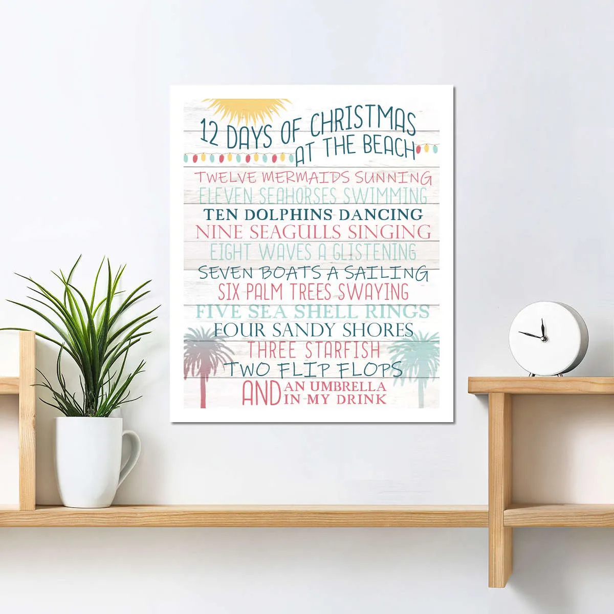 12 Days Of Christmas At The Beach Wall Art