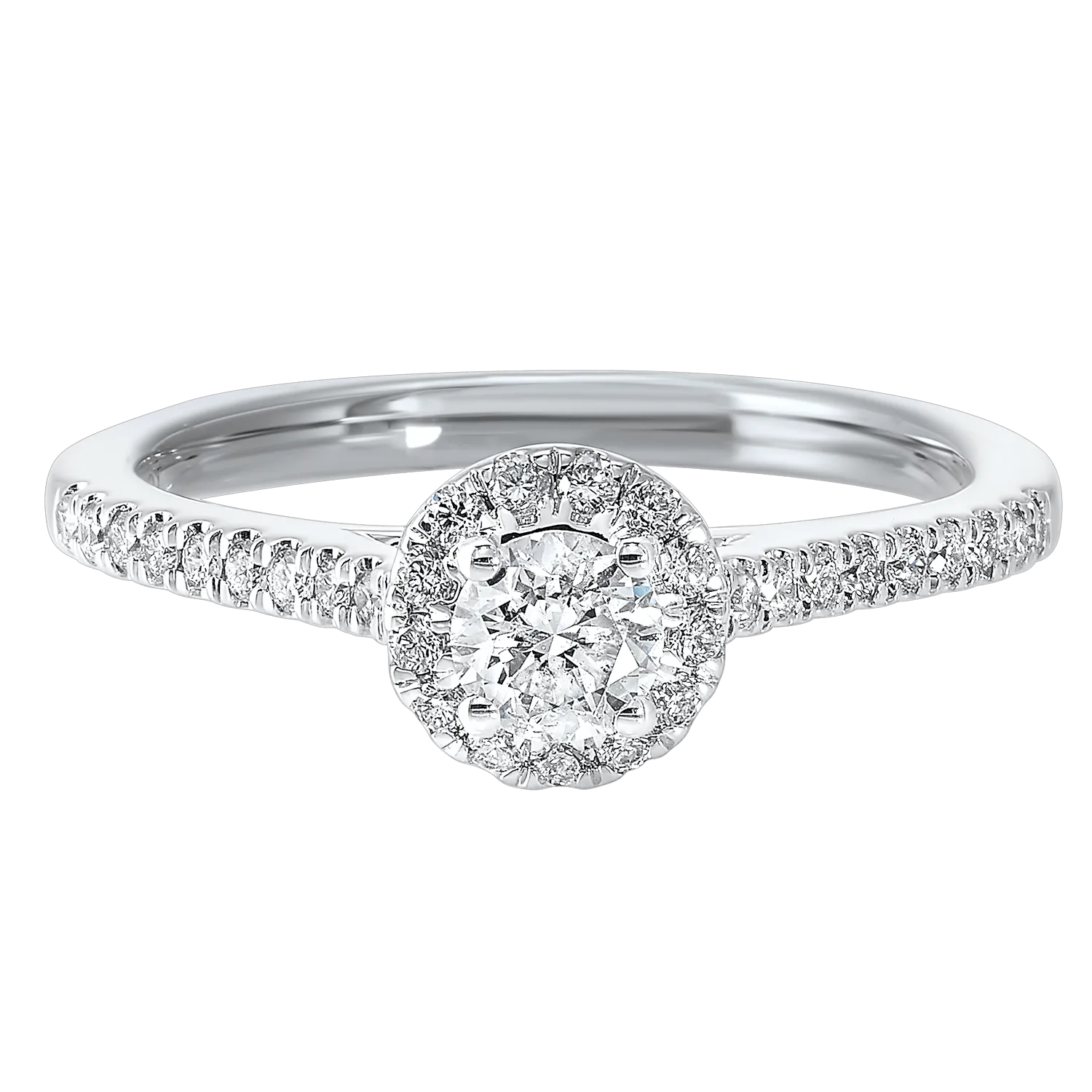 14KTW Diamond Halo Engagement Ring 1/2Ct