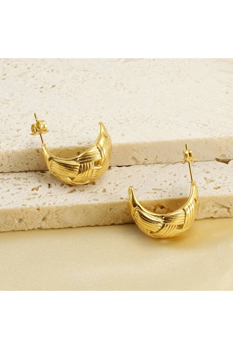 18K GOLD PLATED STAINLESS STEEL EARRINGS_CWAJE0400