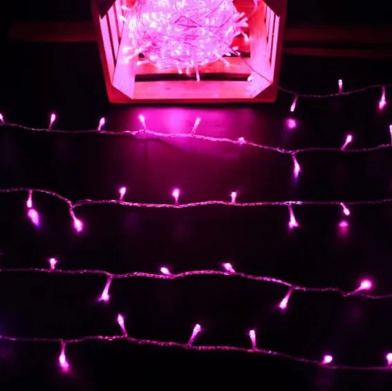 420 LED White/Blue and Pink Dual Colour Lights (33.5m)