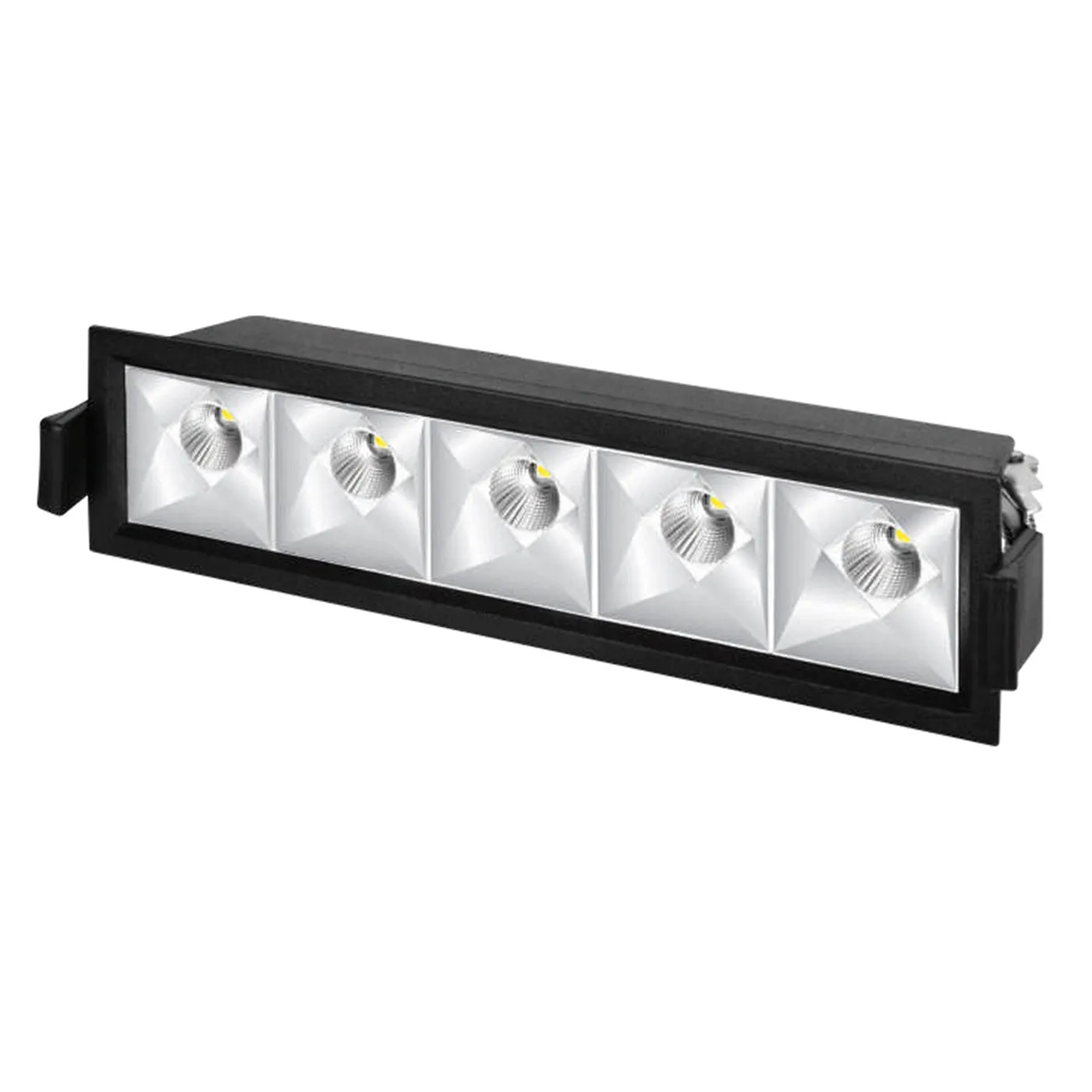 5 Led Linear Black Body Chrome Reflector Diamond Linea Linear Laser Spot Light 12w ALDI12S