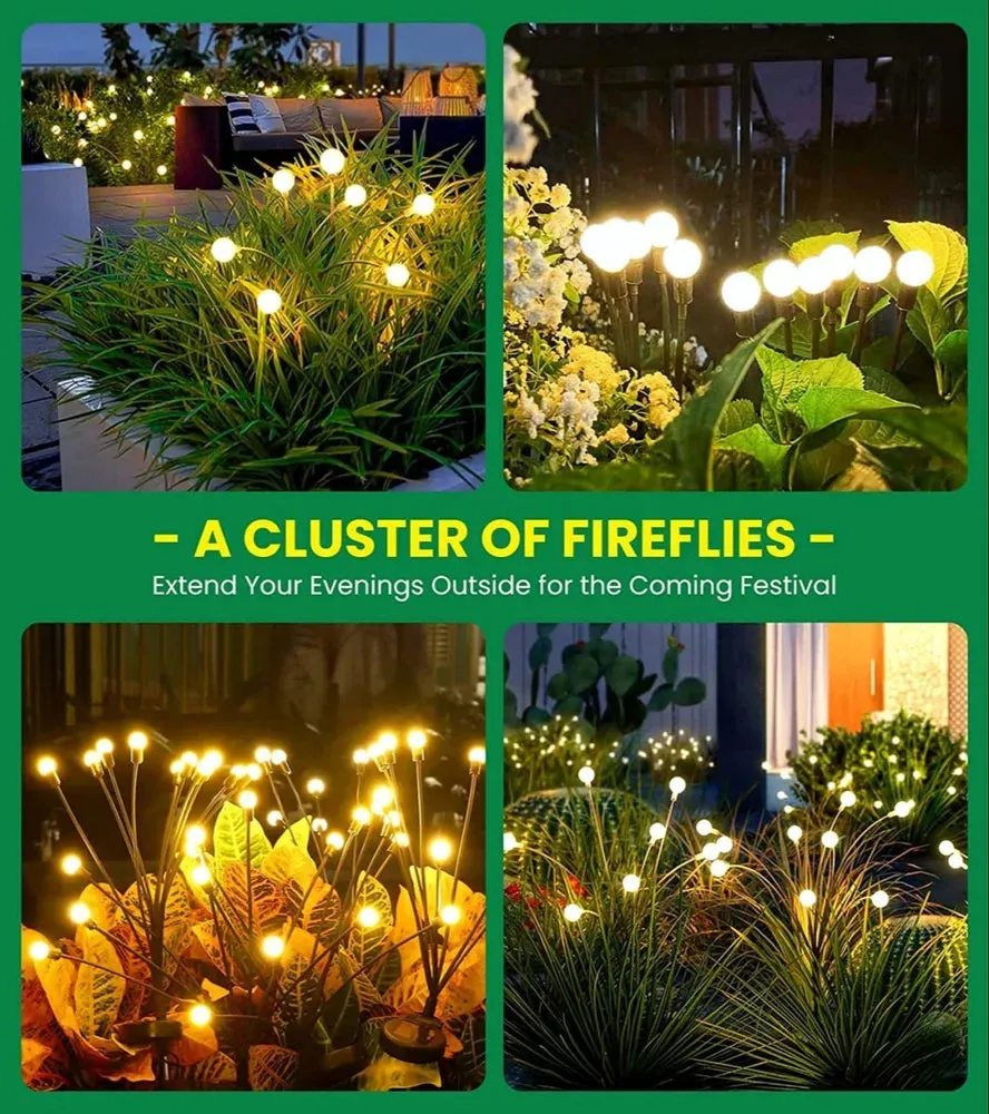 6-LED Solar Powered Firefly Lights