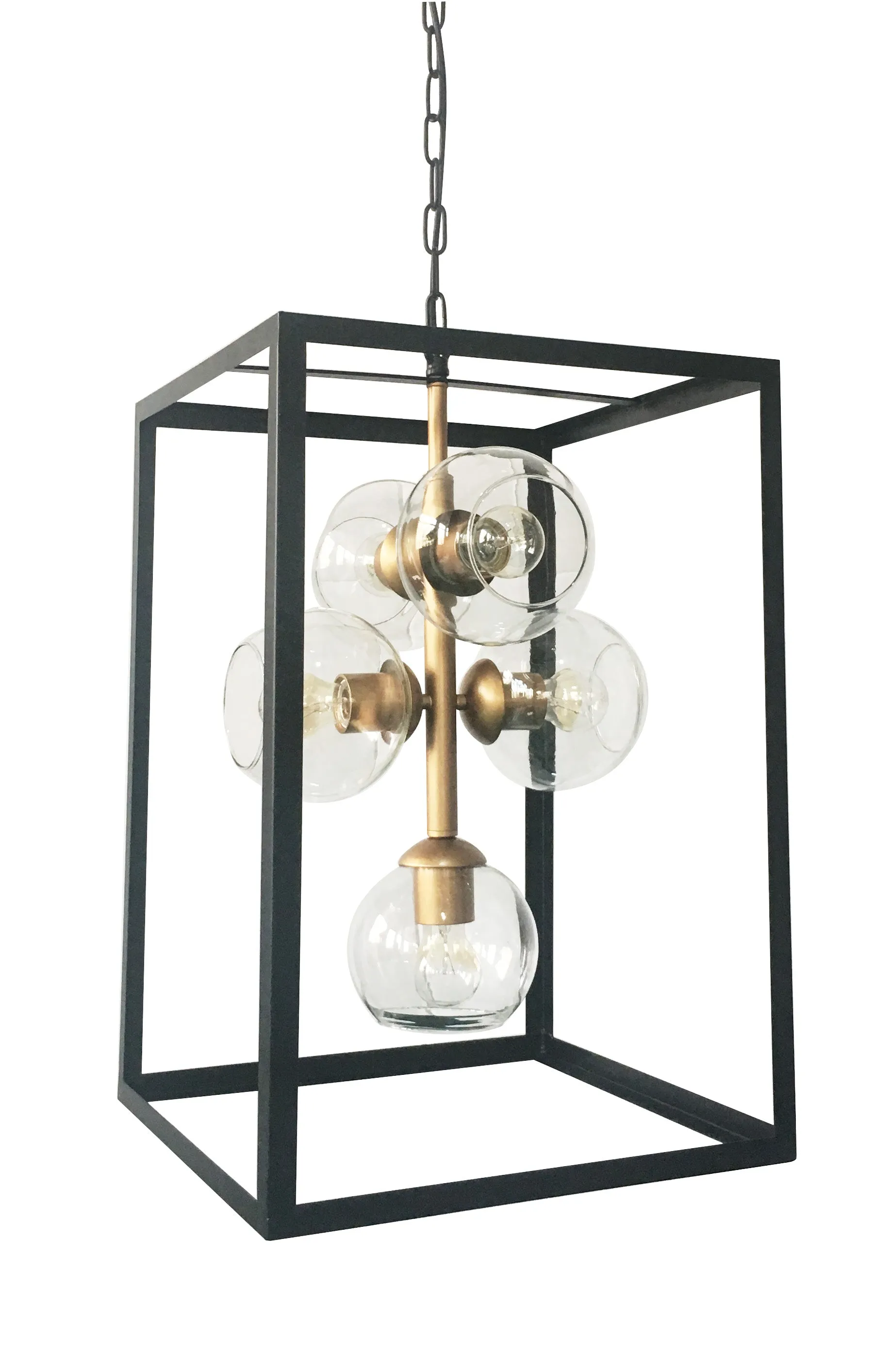 8676AB Pendant Light in Black and Bronze