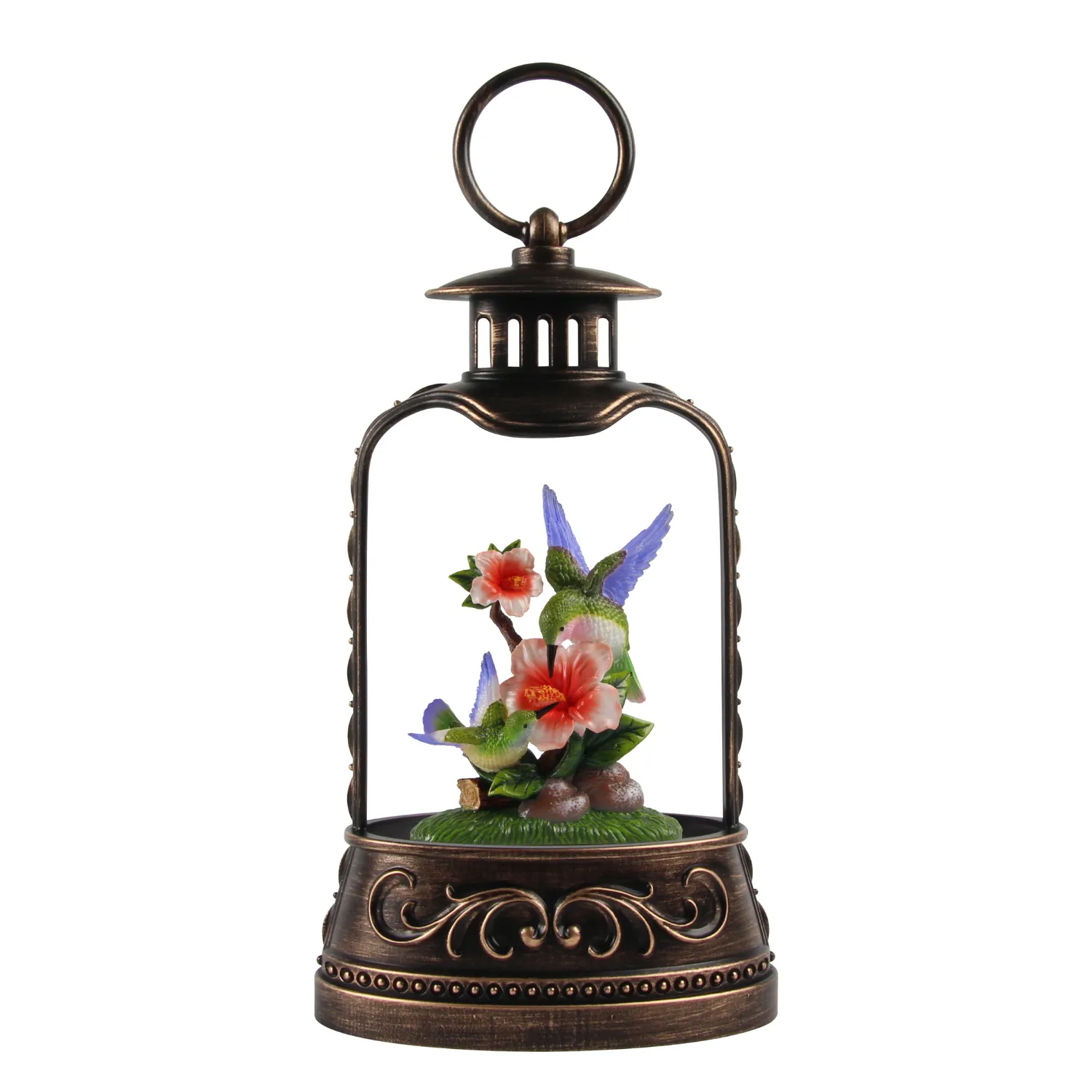 9.6” Hummingbird Harmony Glitter Lantern