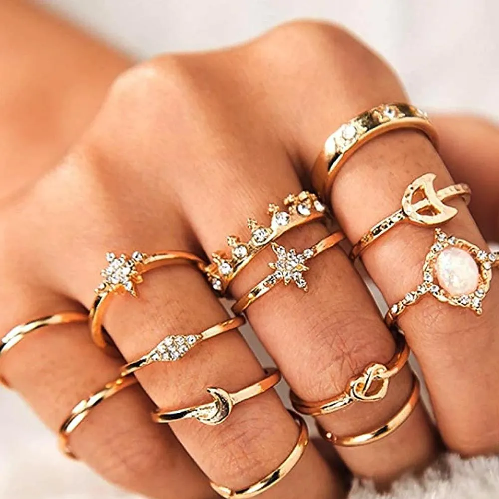 9pc /11pc/13pc Stylish Rings Set For Different Occasions