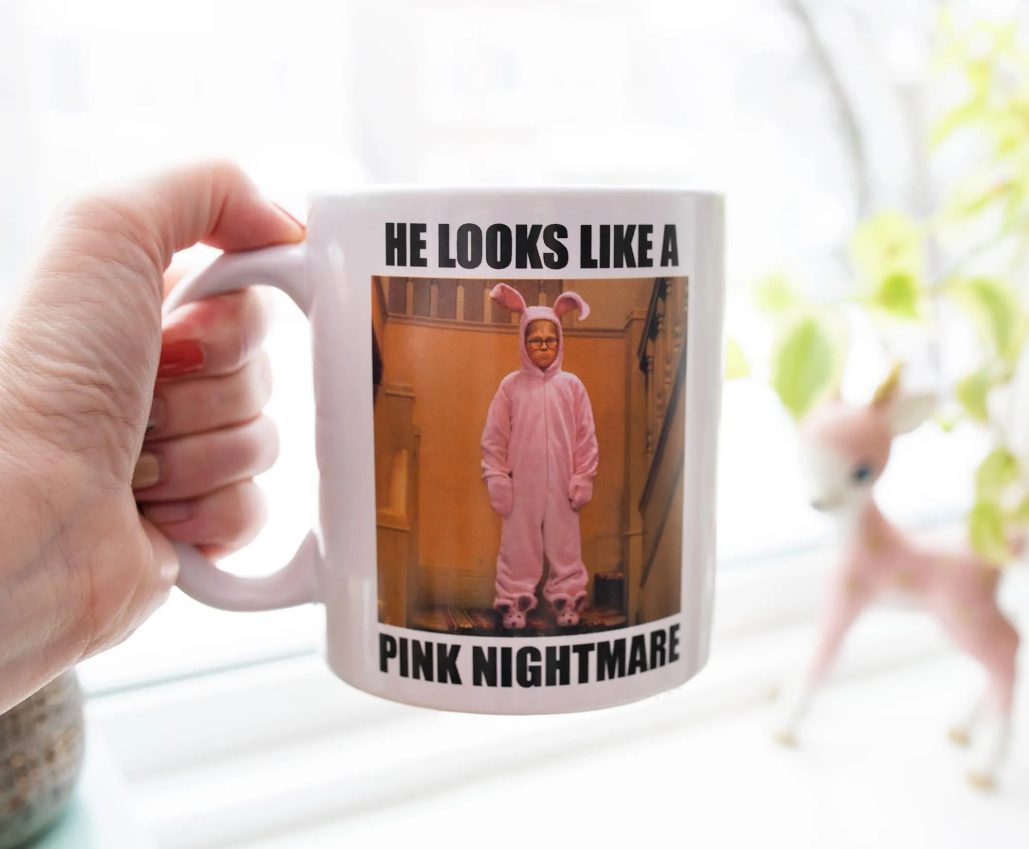 A Christmas Story Pink Nightmare Ceramic Mug | Holds 20 Ounces