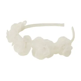 Accessorize London Girl's Ivory Flower Crown Headband