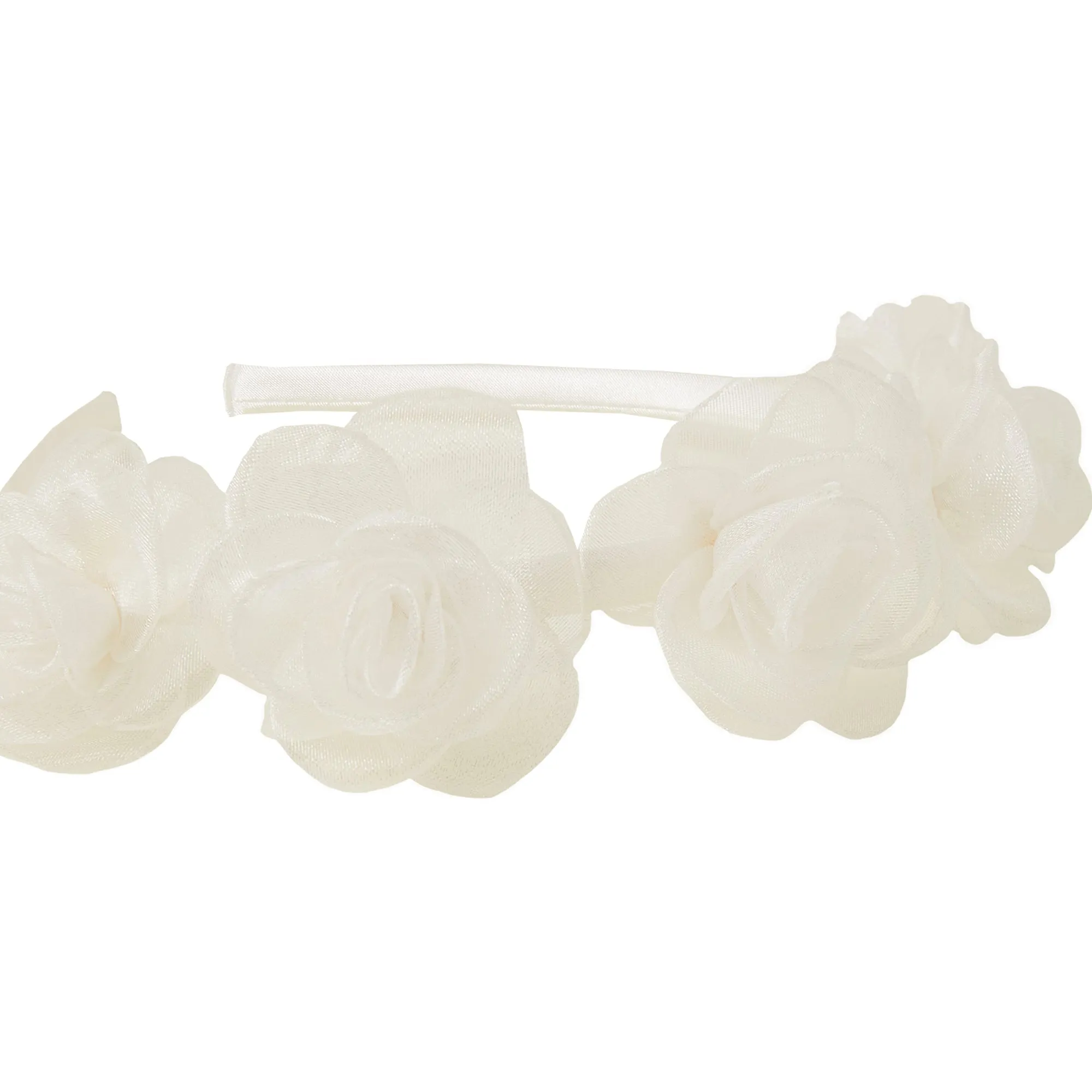 Accessorize London Girl's Ivory Flower Crown Headband