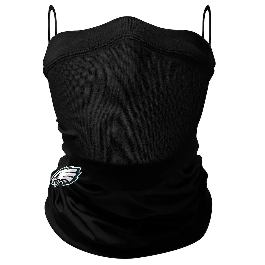 Adult Philadelphia Eagles NFL Football New Era Black On-Field 4 Way Stretch Neck Gaiter