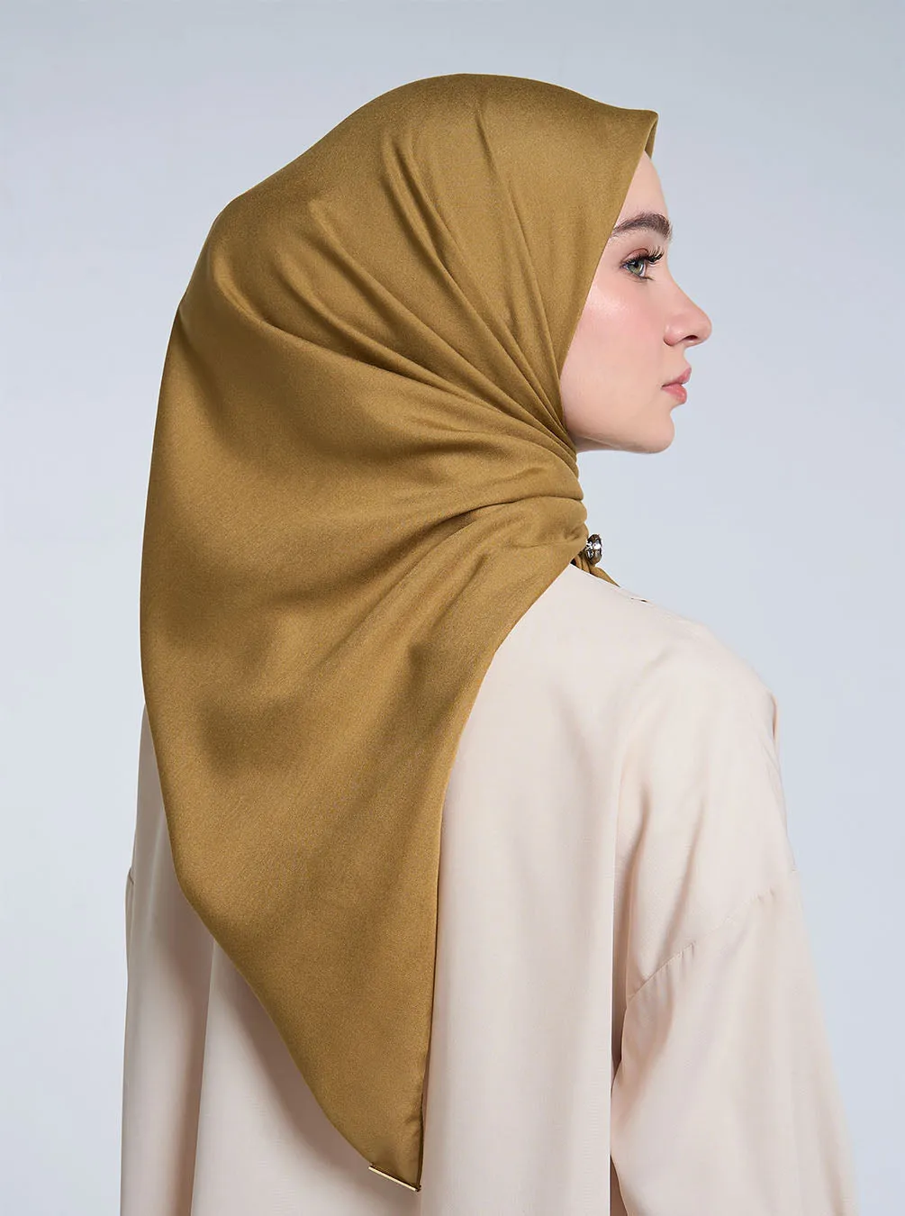 AIRY VOILE SCARF PLAIN BRONZE