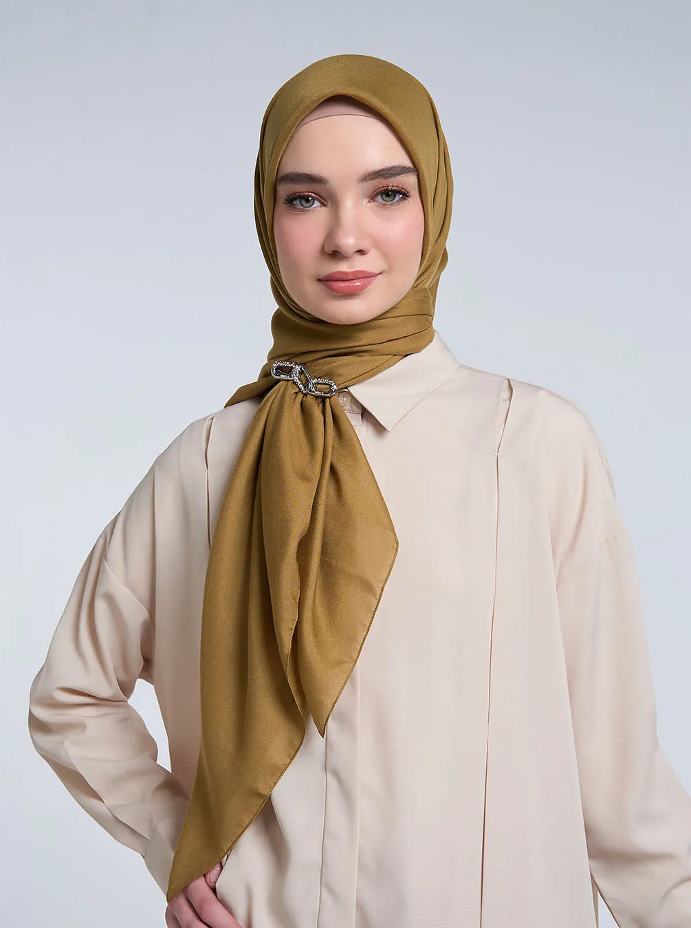 AIRY VOILE SCARF PLAIN BRONZE