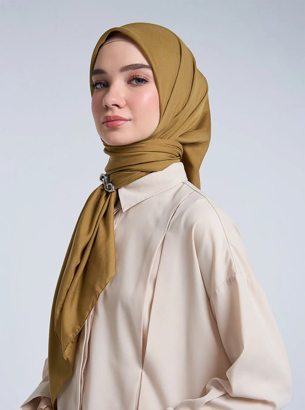 AIRY VOILE SCARF PLAIN BRONZE