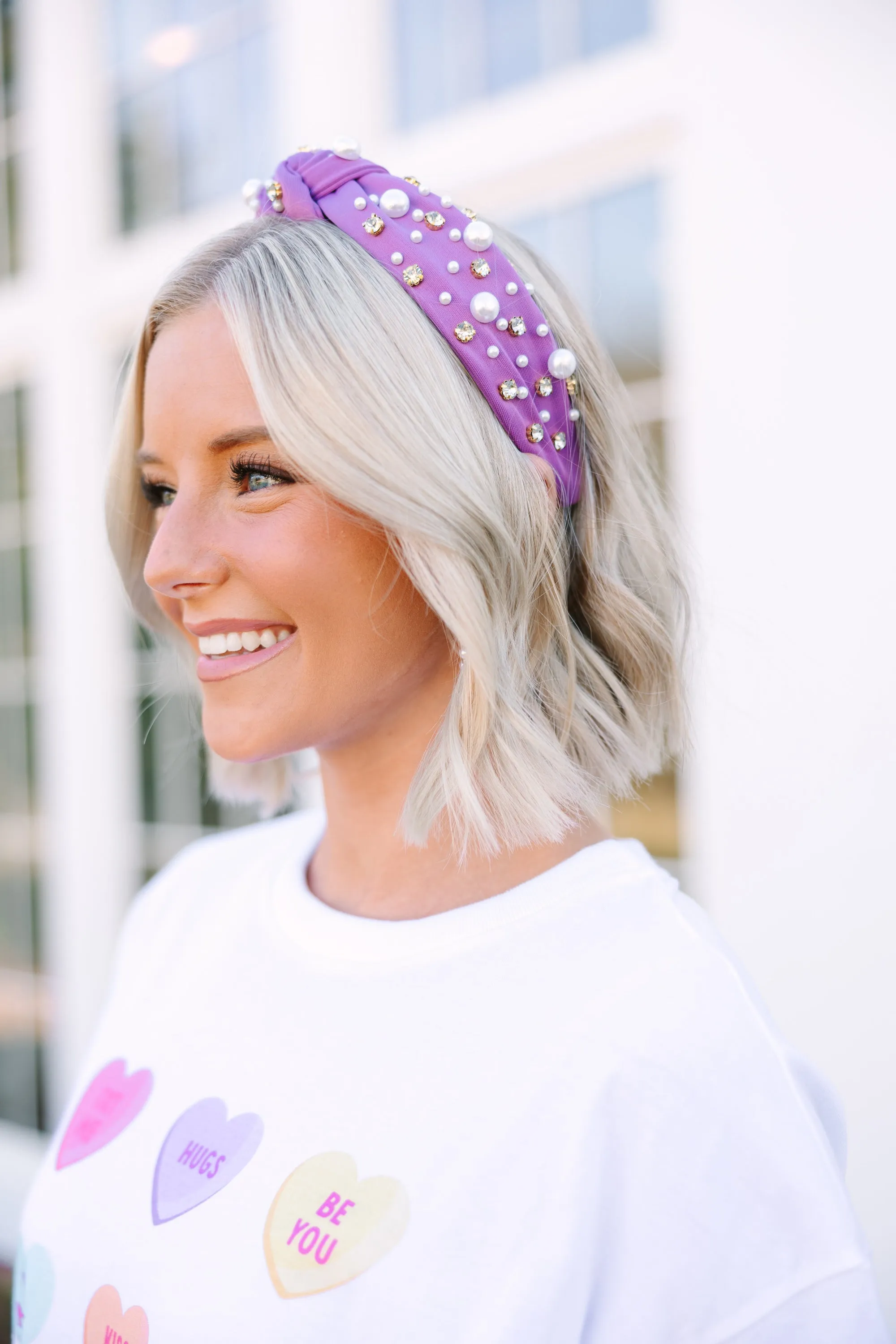 All In Lavender Purple Embellished Headband