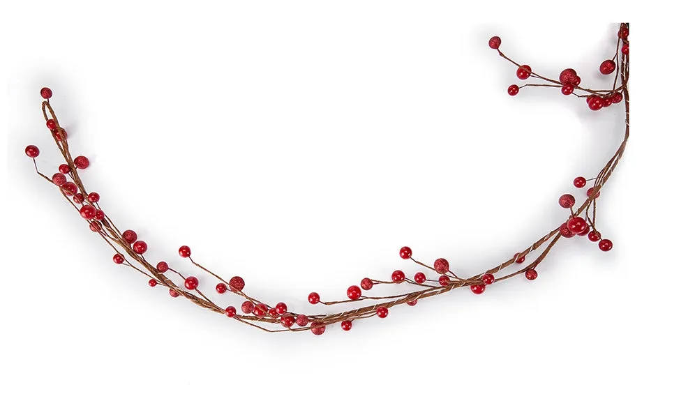 Anko Battery Operated 20 Light Up Berry Garland/Red/White