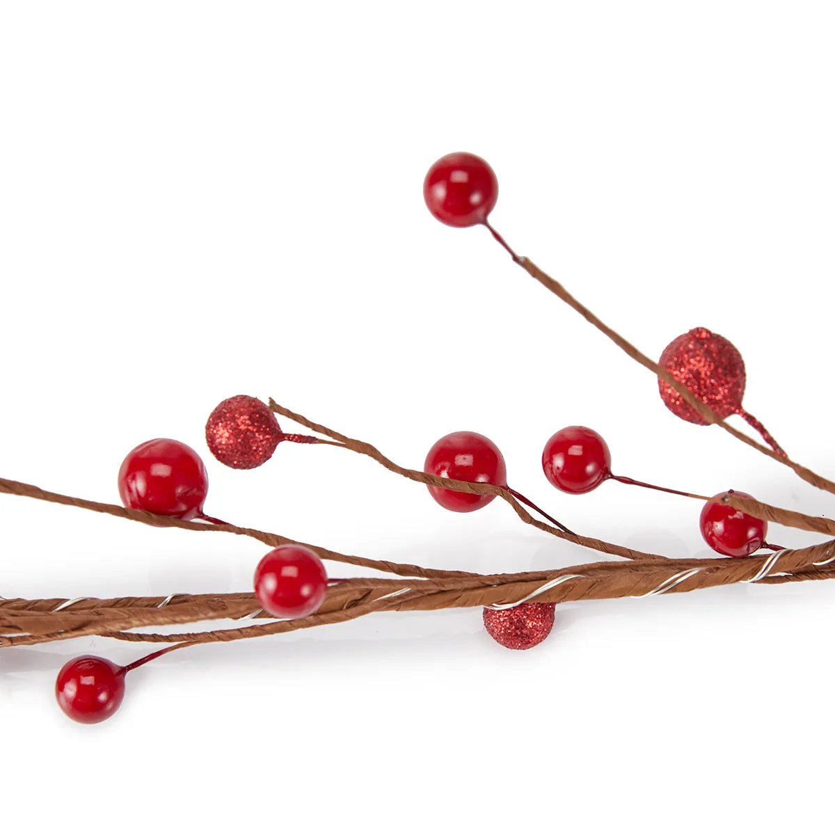 Anko Battery Operated 20 Light Up Berry Garland/Red/White