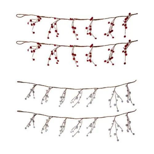 Anko Battery Operated 20 Light Up Berry Garland/Red/White