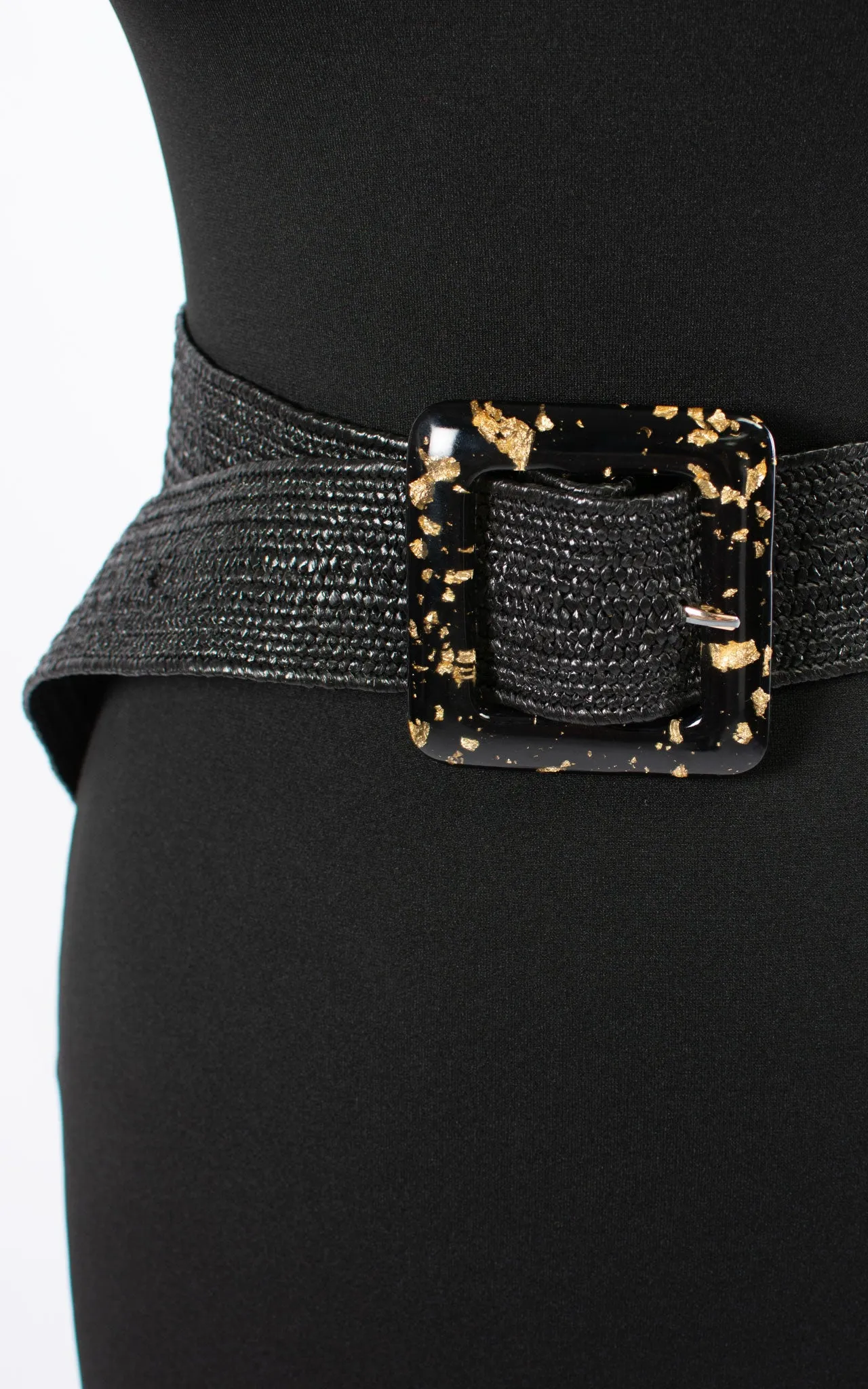 Anna Square Buckle Belt | Black