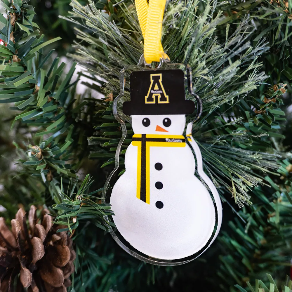 Appalachian State Mountaineers - App State Mountaineers Snowman Double Sided Ornament