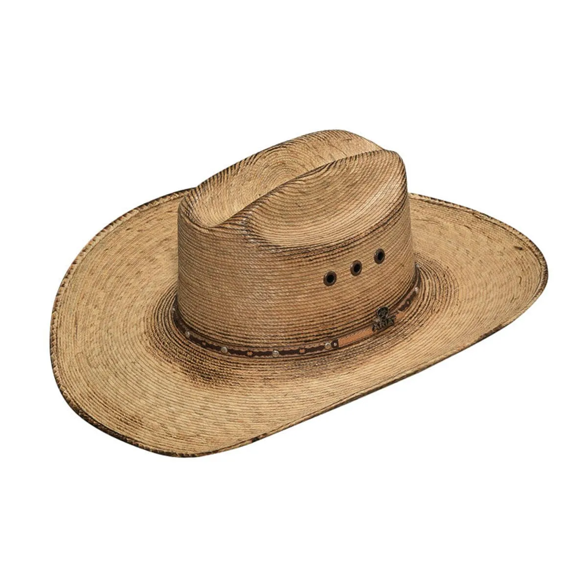 Ariat Western Men's Fired Palm Leaf Straw Cowboy Hat A65102