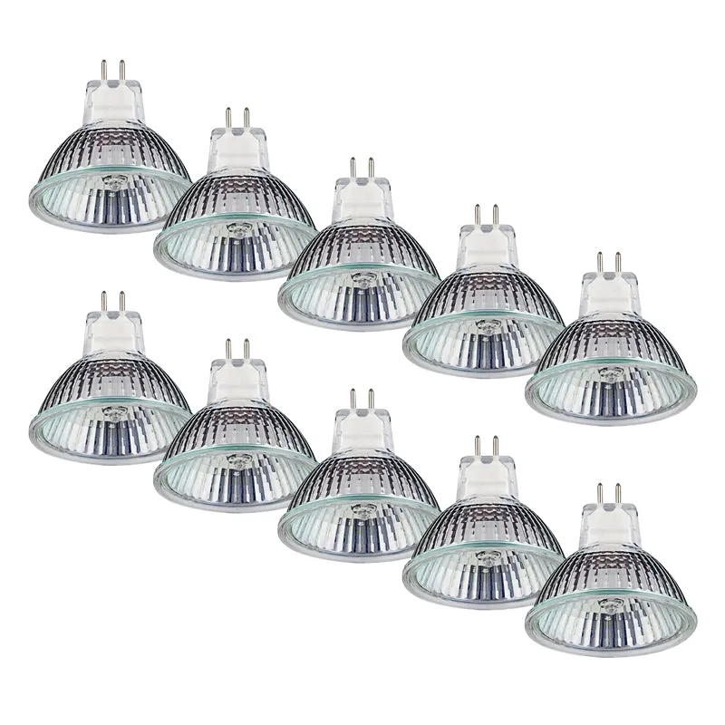 Arlec 35W 300lm Warm White Halogen Dimmable MR16 Globes - 10 Pack