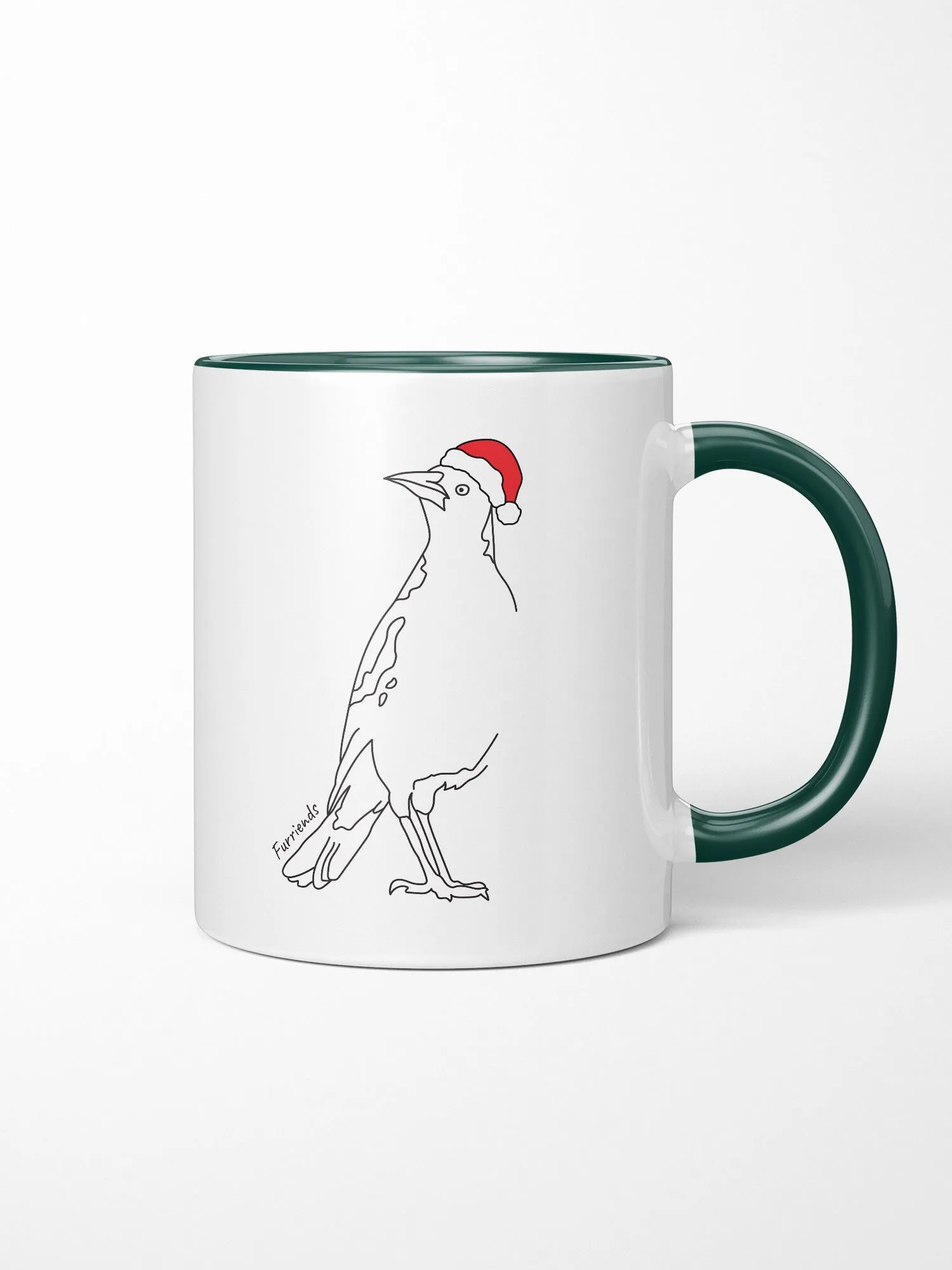 Australian Magpie - Christmas Edition Ceramic Mug