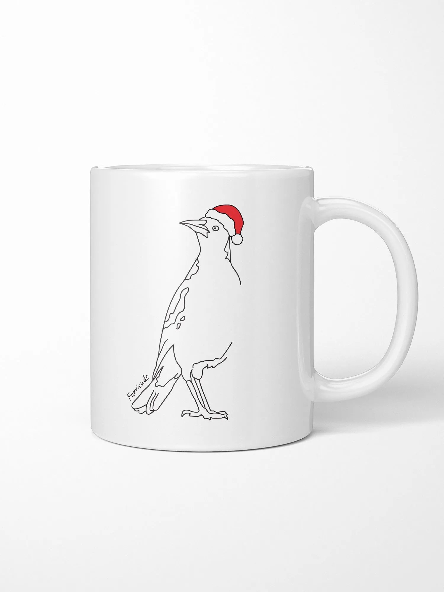 Australian Magpie - Christmas Edition Ceramic Mug