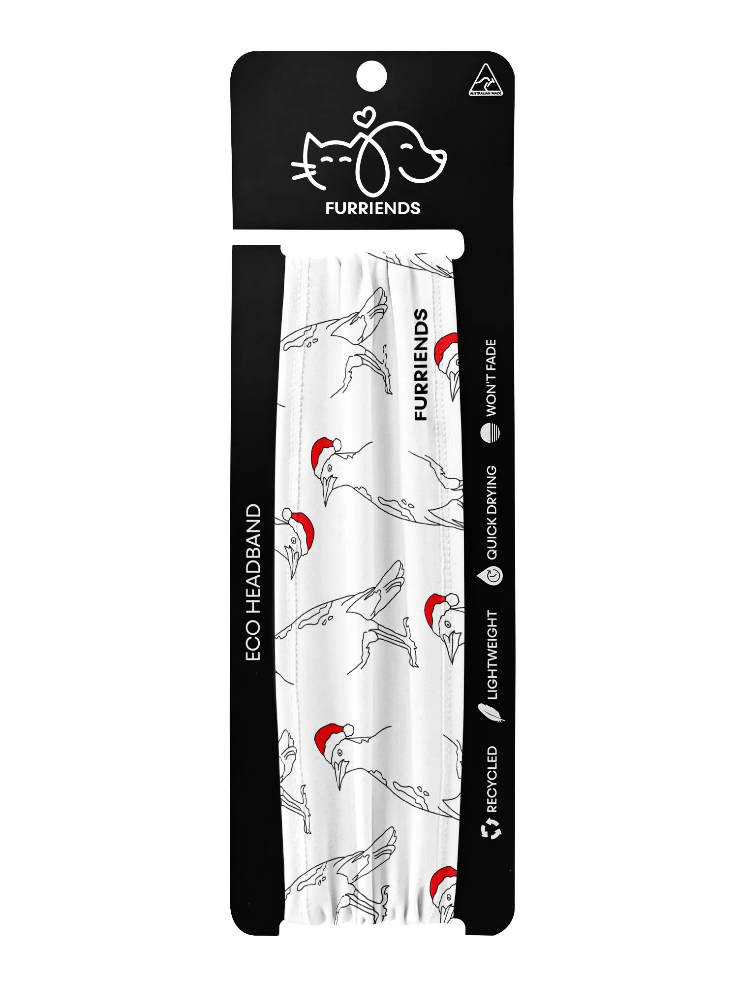 Australian Magpie - Christmas Edition Eco Performance Headband