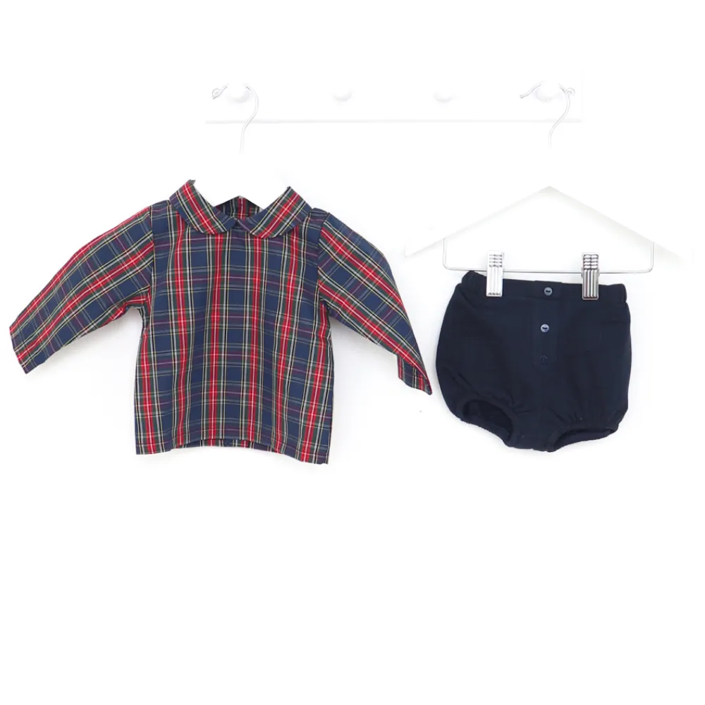 AW Babidu Boys Tartan Shirt & Pants