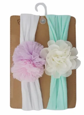 Baby Girl's Mesh Flower Headband (Set of 2pcs)