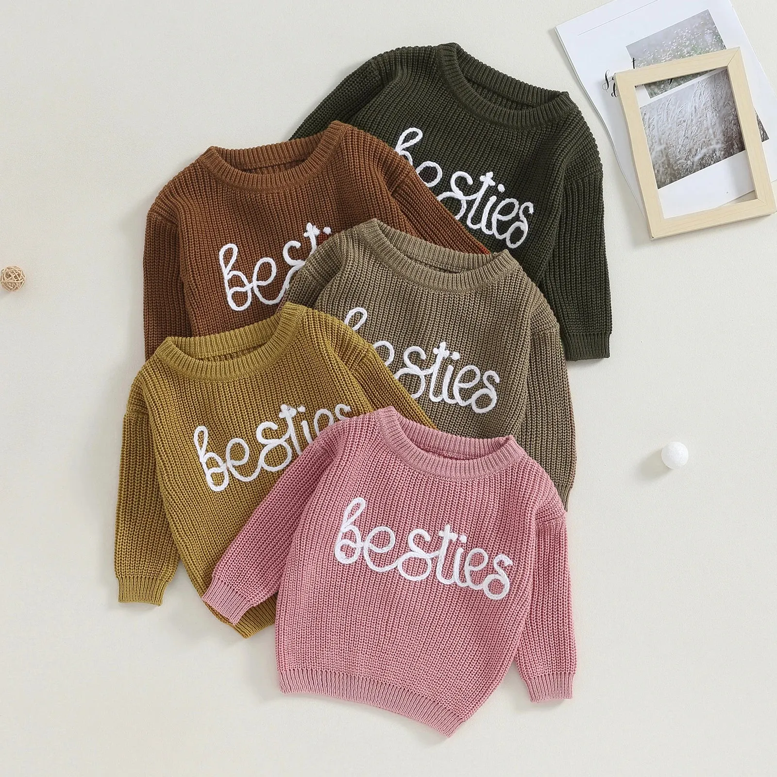 Baby (to 24M) Deluxe Girls Sweater - BESTIES