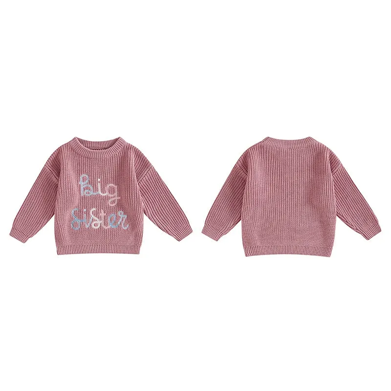 Baby Toddler Girls Deluxe Sweater - BIG SISTER