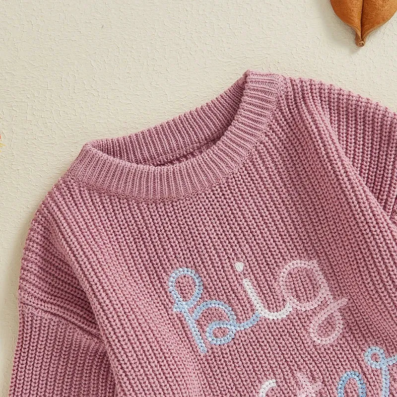 Baby Toddler Girls Deluxe Sweater - BIG SISTER