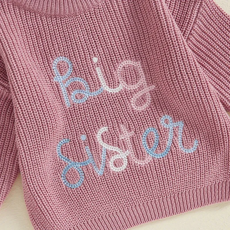 Baby Toddler Girls Deluxe Sweater - BIG SISTER