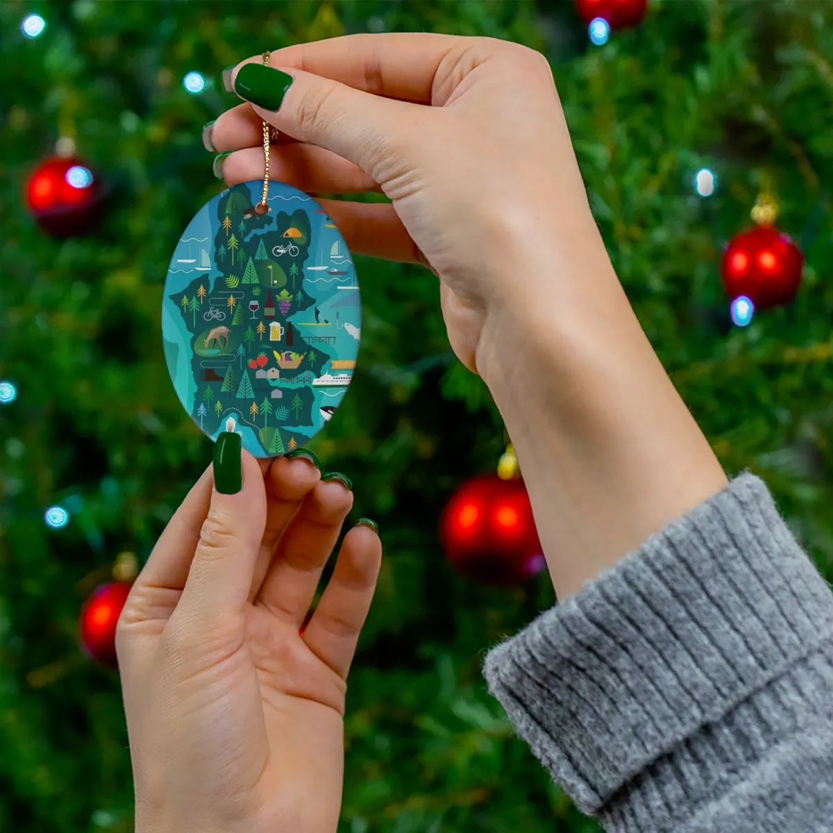 Bainbridge Island Ceramic Ornament