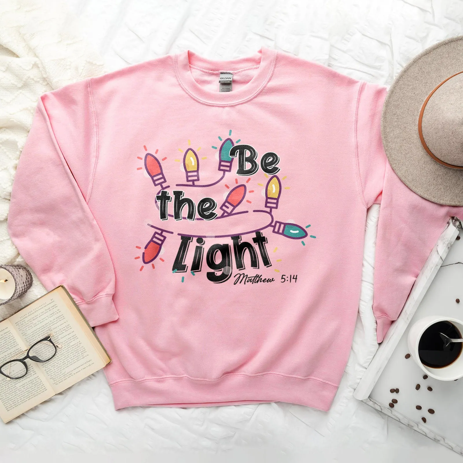 Be The Light Christmas Lights Sweatshirt