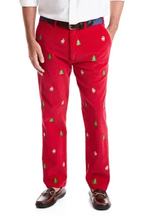 Beachcomber Corduroy Pant Crimson with Rockin' Around the Christmas Tree