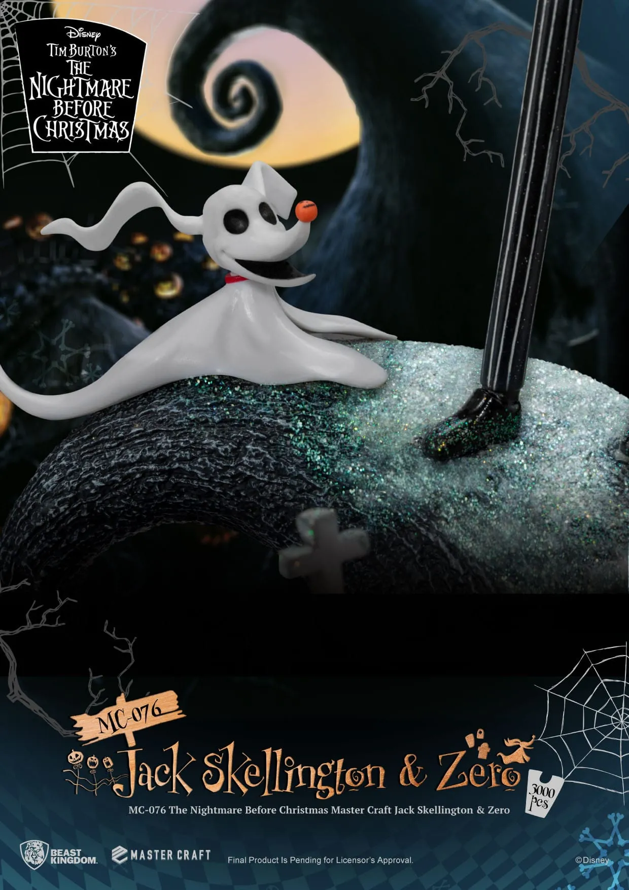 Beast Kingdom Nightmare before Christmas Jack Skellington & Zero Master Craft Statue