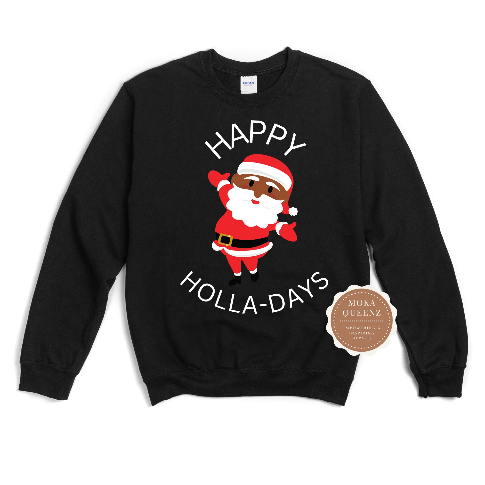 Black Santa Christmas Shirt