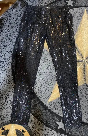 Black Sequin Leggings