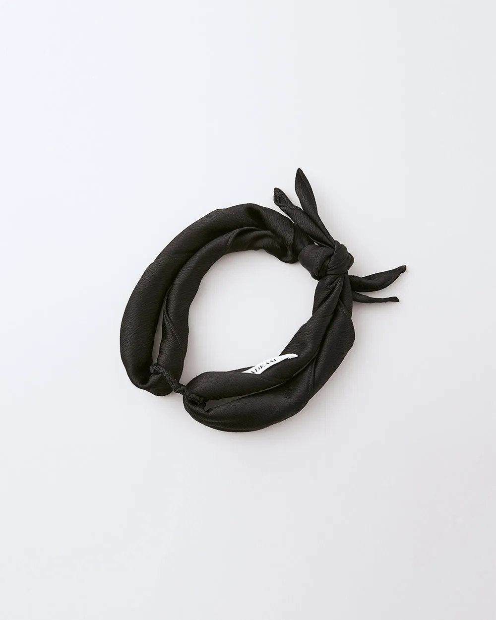 Black Textured Satin Headband