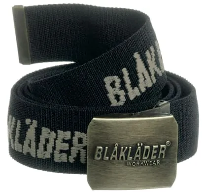 Blaklader Stretch Work Belt with Woven Logo - Antique Brass Buckle - 4003