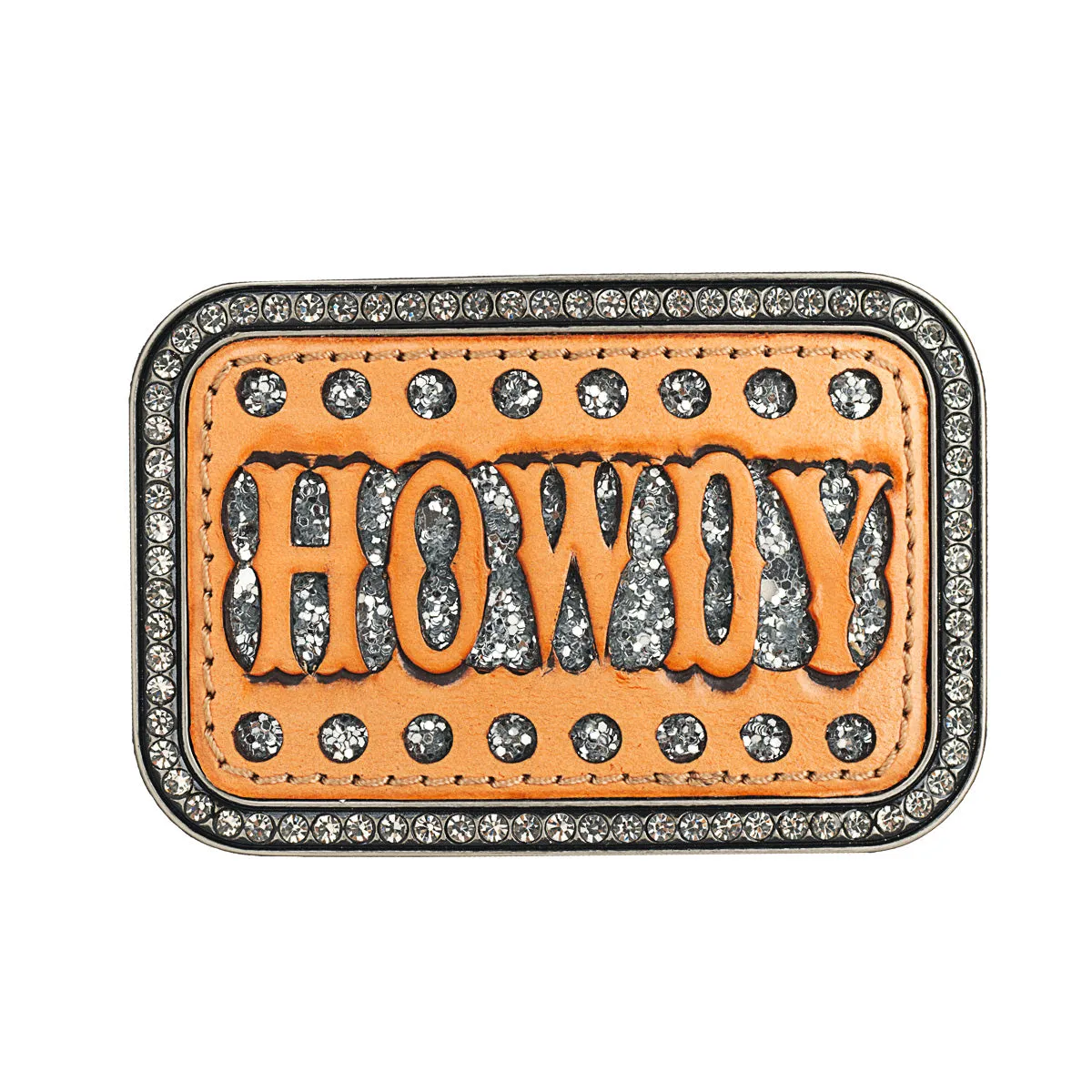 Blazin' Roxx Leather Howdy Belt Buckle